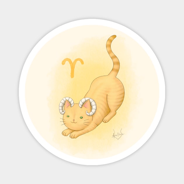 Zodiacat - Aries Magnet by BastetLand